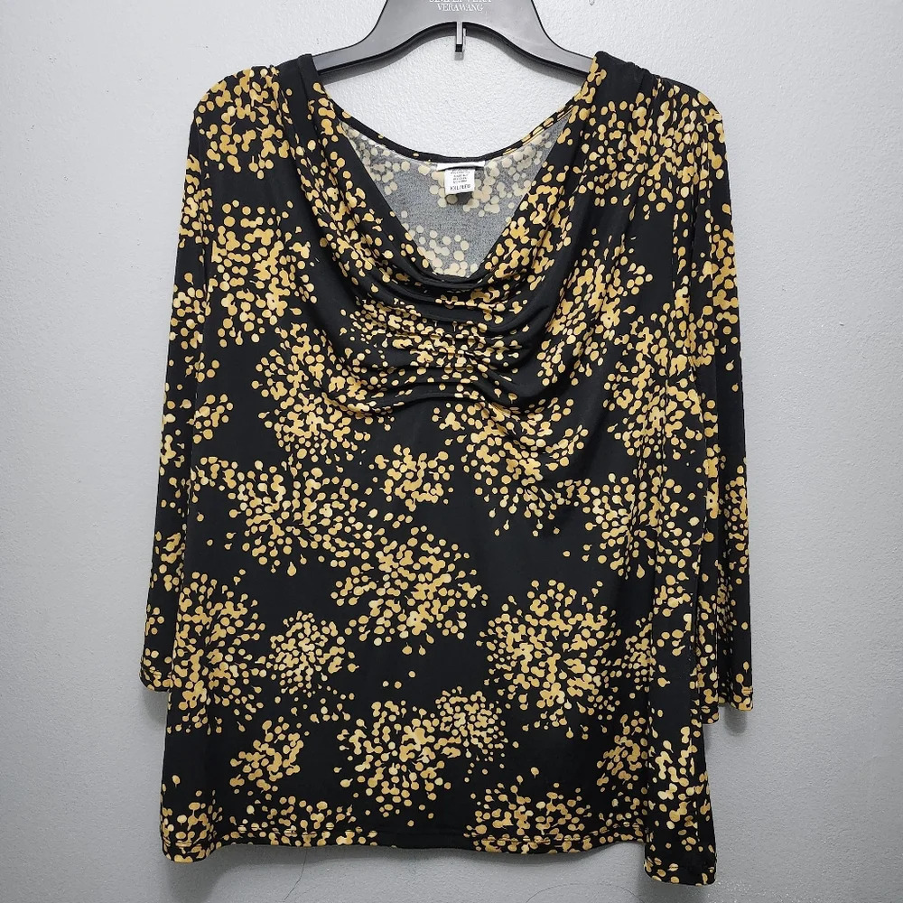 Jaclyn and Smith women's blouse top size XXL yellow and black